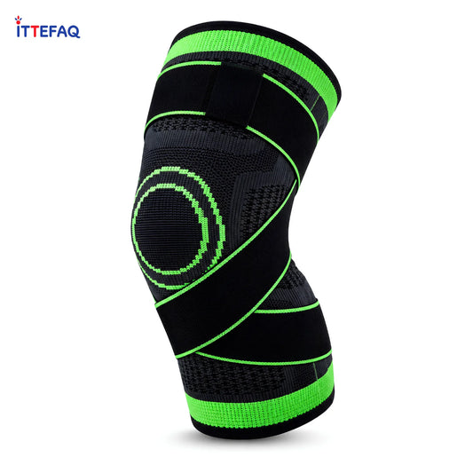 Adjustable Knee Support Sleeve with Wrap Straps for Gym & Sports – Single Piece