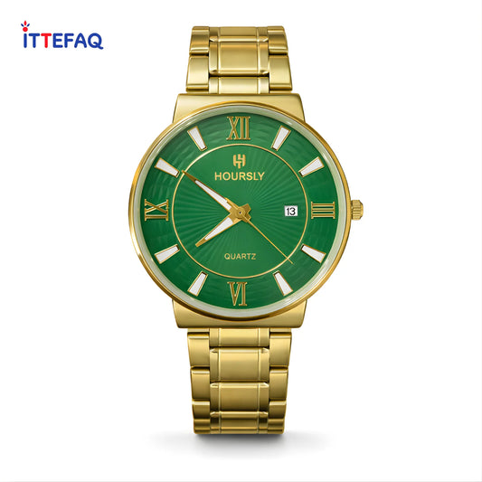 HOURSLY Roman Numerals Stainless Steel Watch