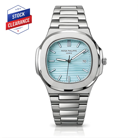 PATEK PHILIPPE Nautilus Stainless Steel Watch with Tiffany Blue Dial
