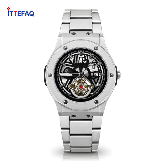 HUBLOT Big Bang Tourbillon Semi-Automatic Skeleton Dial Stainless Steel Watch