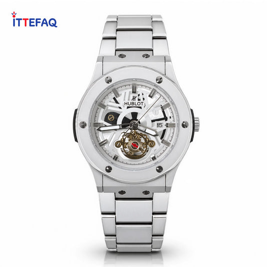 HUBLOT Big Bang Tourbillon Semi-Automatic Skeleton Dial Stainless Steel Watch