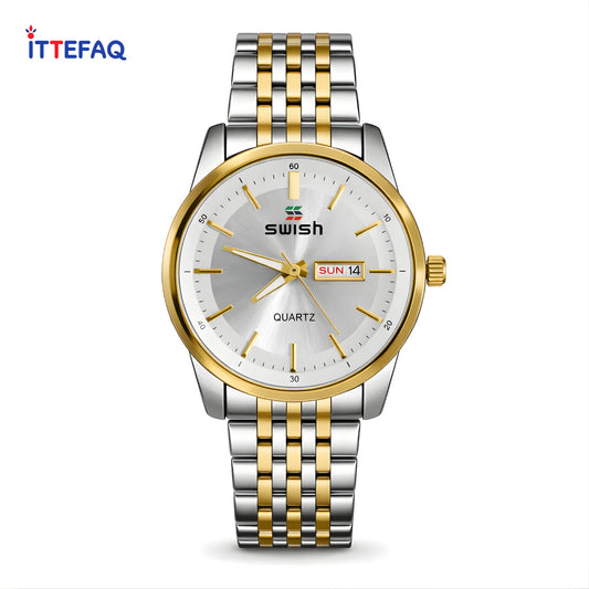 SWISH Two-Tone Stainless Steel Day-Date Watch