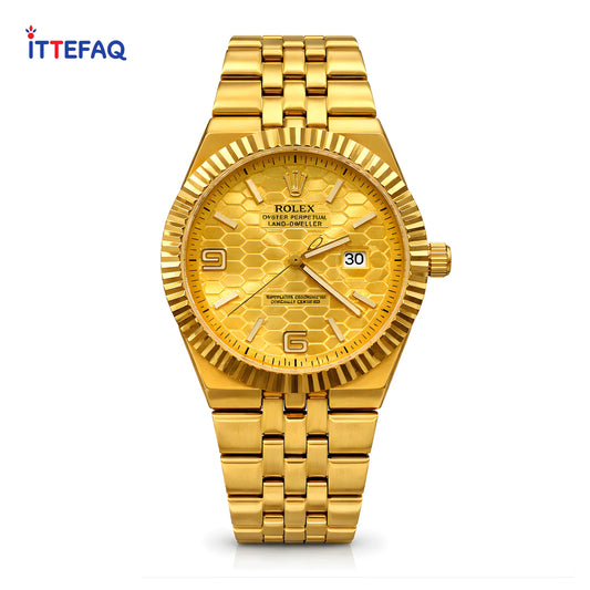 ROLEX Oyster Perpetual Land-Dweller Gold Stainless Steel Watch