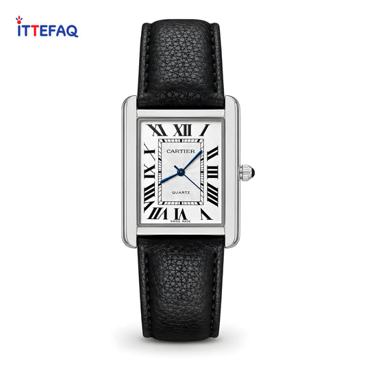 CARTIER Tank Old Money Watch with Leather Strap