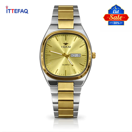 VIOKAI Two-Tone Stainless Steel Watch