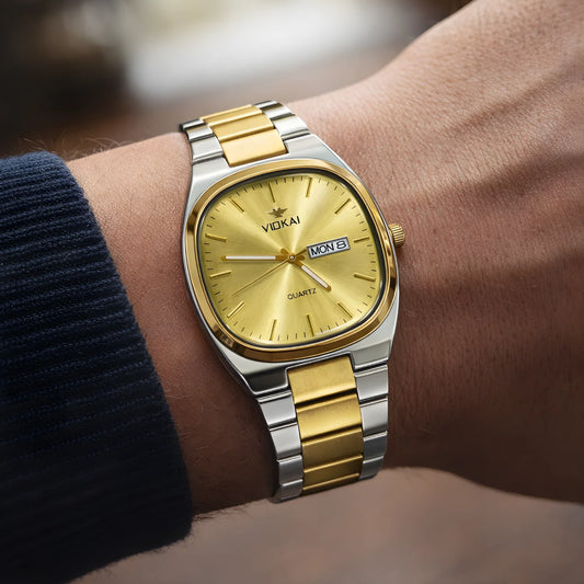 VIOKAI Two-Tone Stainless Steel Watch