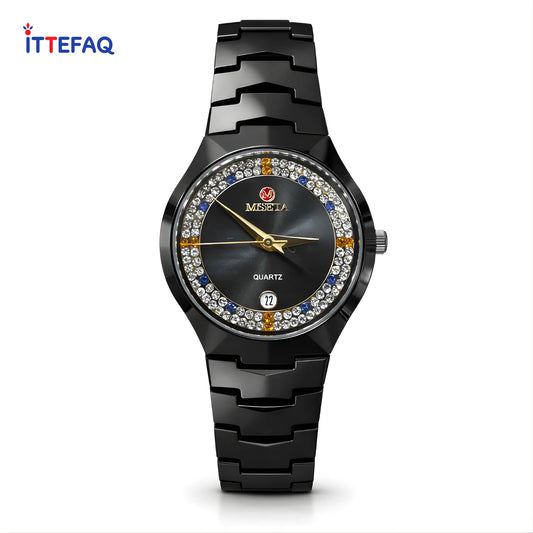 MSETA Crystal Bezel Stainless Steel Watch