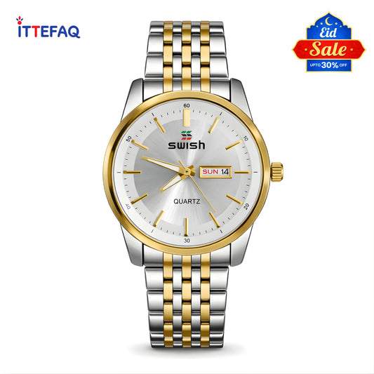 SWISH Two-Tone Stainless Steel Day-Date Watch