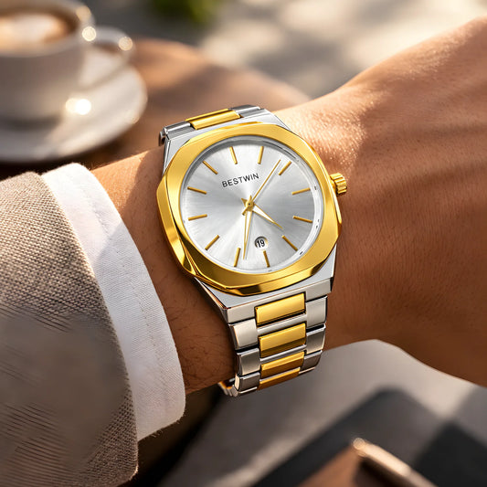 BESTWIN Two-Tone Stainless Steel Watch