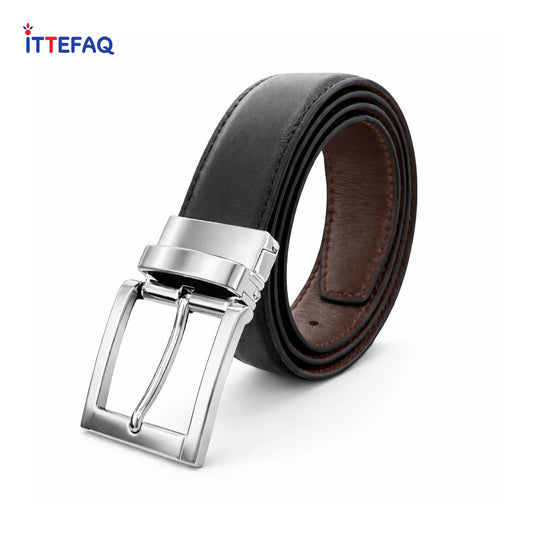 2-in-1 Pure Leather Rotatable Belt for Men