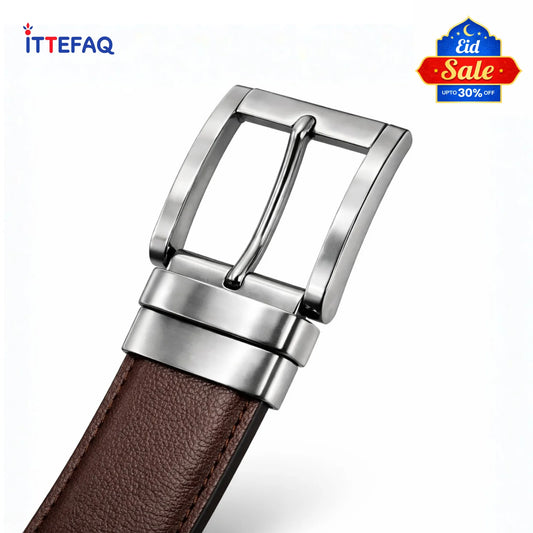 2-in-1 Pure Leather Rotatable Belt for Men