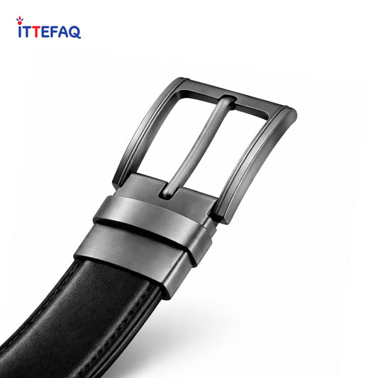 2-in-1 Rexin Leather Rotatable Belt for Men