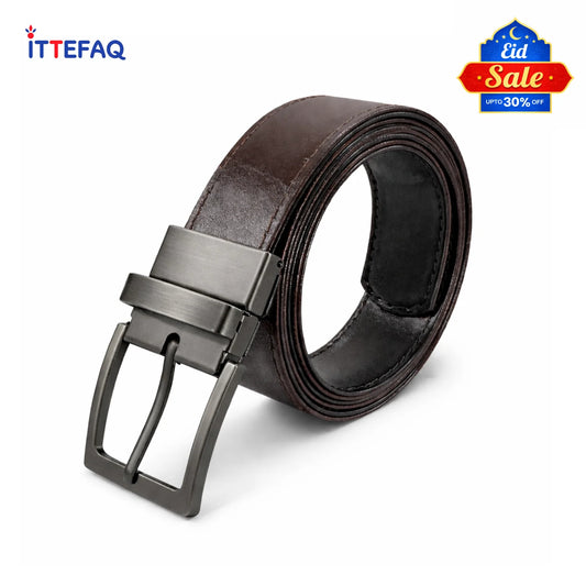 2-in-1 Rexin Leather Rotatable Belt for Men