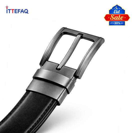 2-in-1 Rexin Leather Rotatable Belt for Men