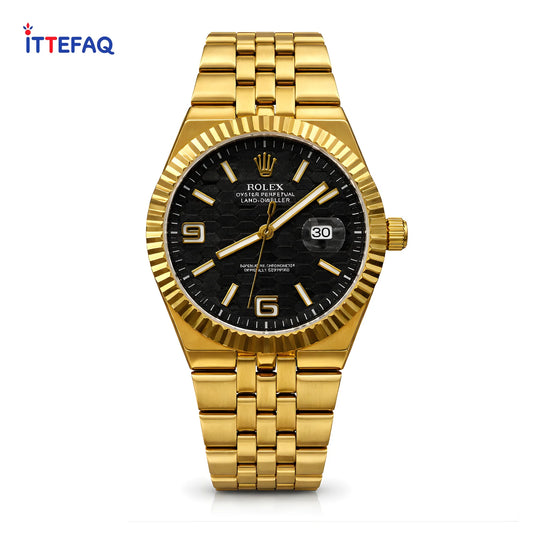 ROLEX Oyster Perpetual Land-Dweller Gold Stainless Steel Watch