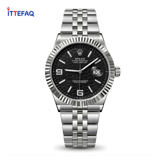 ROLEX Oyster Perpetual Land-Dweller Silver Stainless Steel Watch