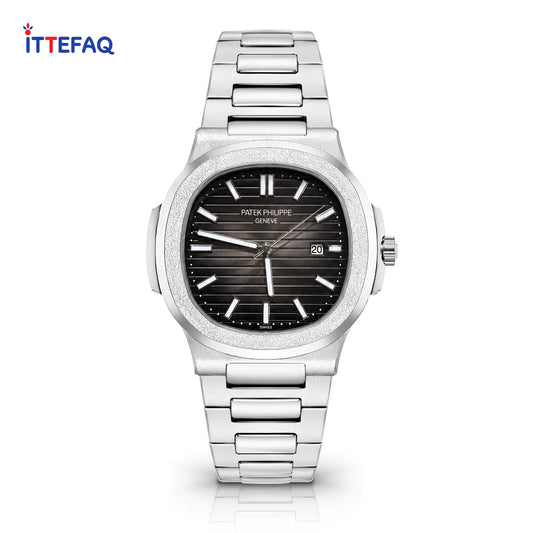 PATEK PHILIPPE Nautilus Stainless Steel Watch with Dual-Tone Dial